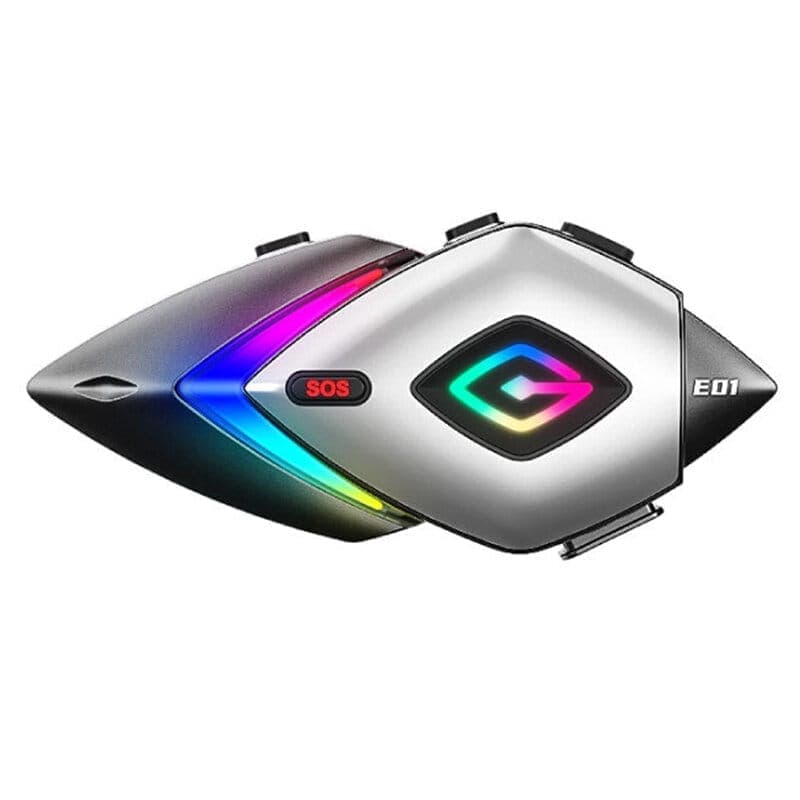 Безжичен Bluetooth слушалки за мото каска E01 с RGB осветление