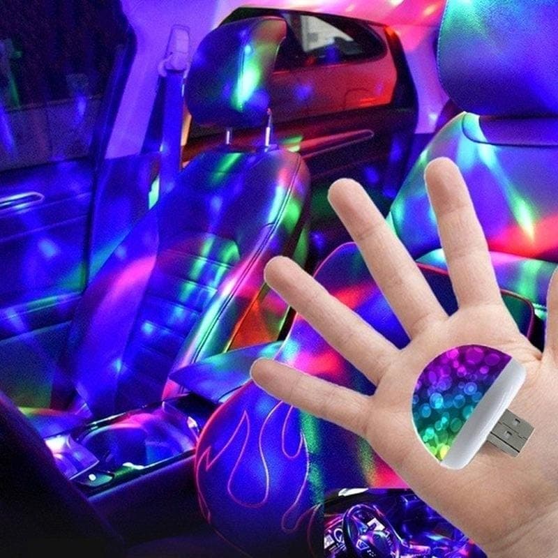 USB RGB мини LED осветление за интериор на автомобил