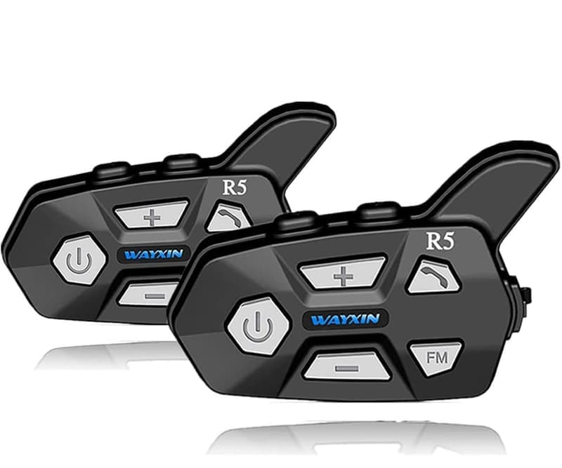WAYXIN R5 Bluetooth интерком за мото каски, комплект за 2 души