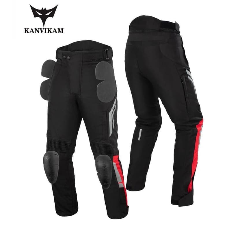 Windproof Motorcycle Riding Pants with Fur Lining - All Season, Off-Road Protection