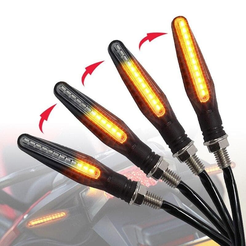 Универсален LED мигач за мотоциклет 12V водоустойчив оранжев