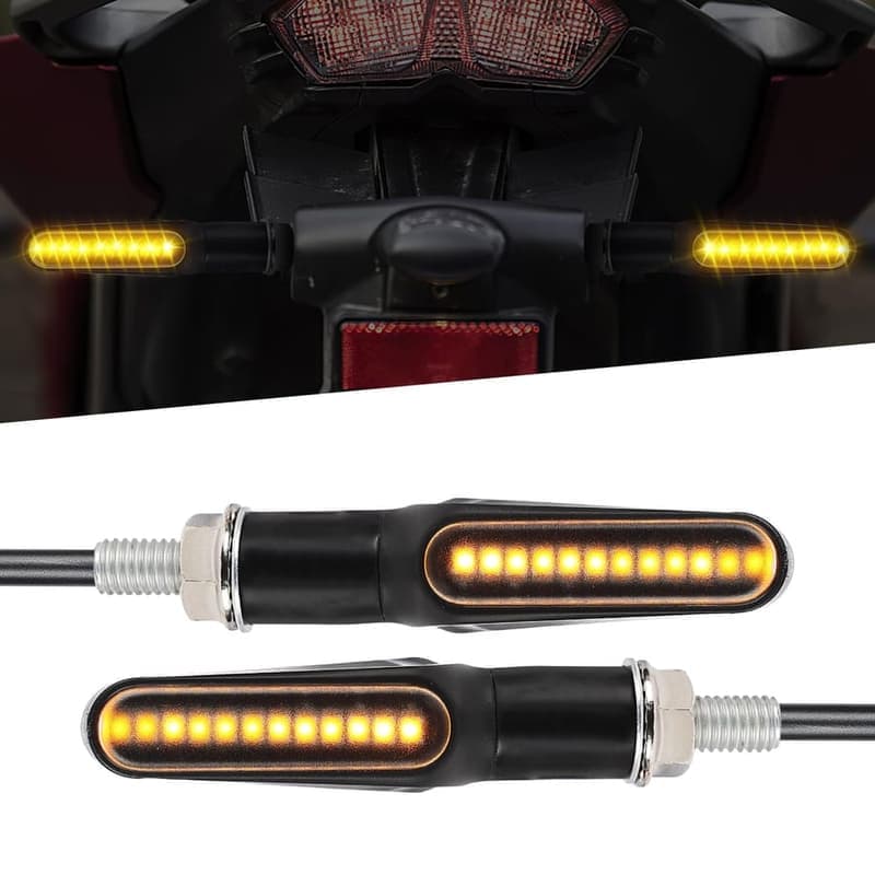 LED последователни мигачи KEMIMOTO за мотоциклет 12V с E-Mark