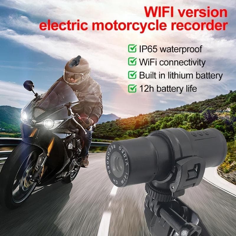 Мото камера с 1080P HD, 120° широкоъгълен обектив и Wi-Fi