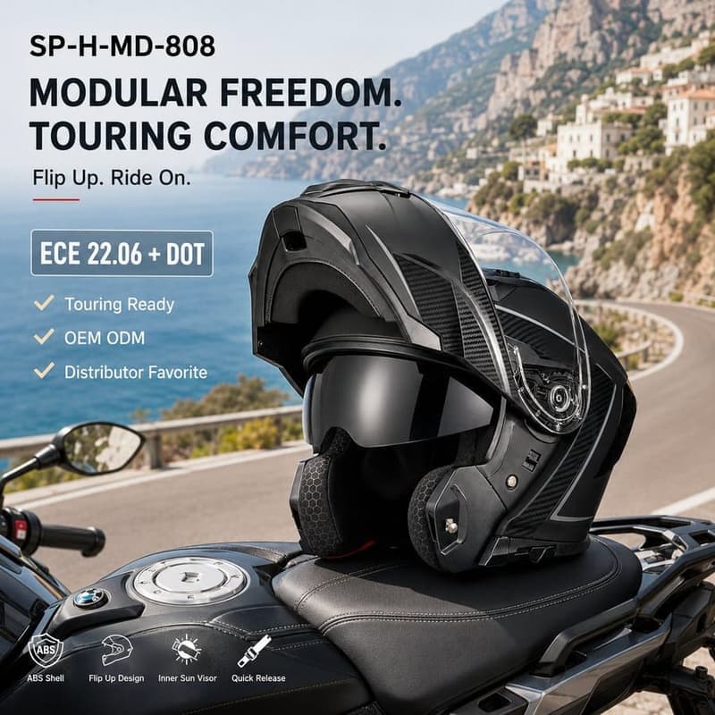 Модулна каска Superfasty ECE 2206 с повдигащ се визьор
